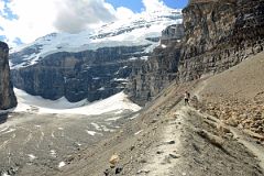 25 The Trail From Plain Of Six Glaciers Teahouse To The Viewpoint Is A Bit Tricky With Mount Victoria Ahead Near Lake Louise